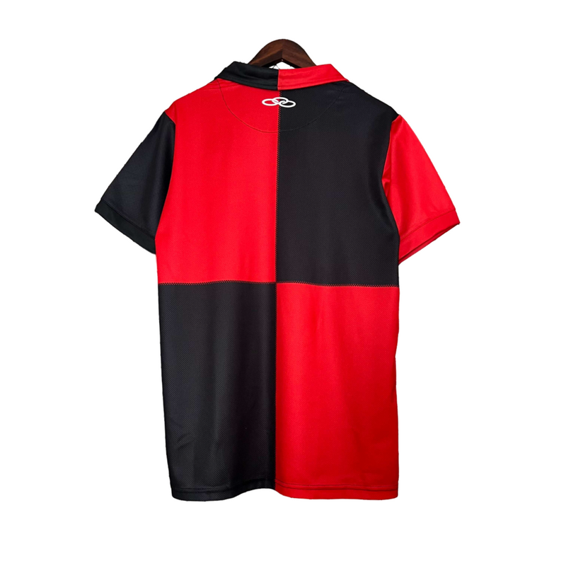 Camisa Retrô Flamengo 100 Anos Torcedor Masculina - Vermelha e Preta