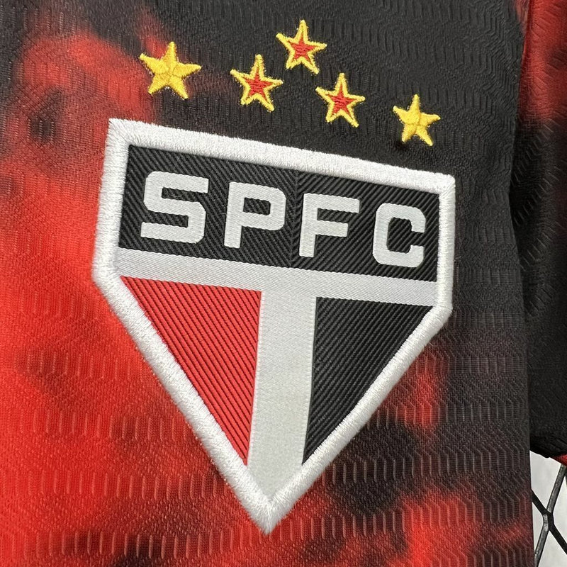 Camisa São Paulo III 2024/25 Torcedor Masculina - Preta e Vermelha
