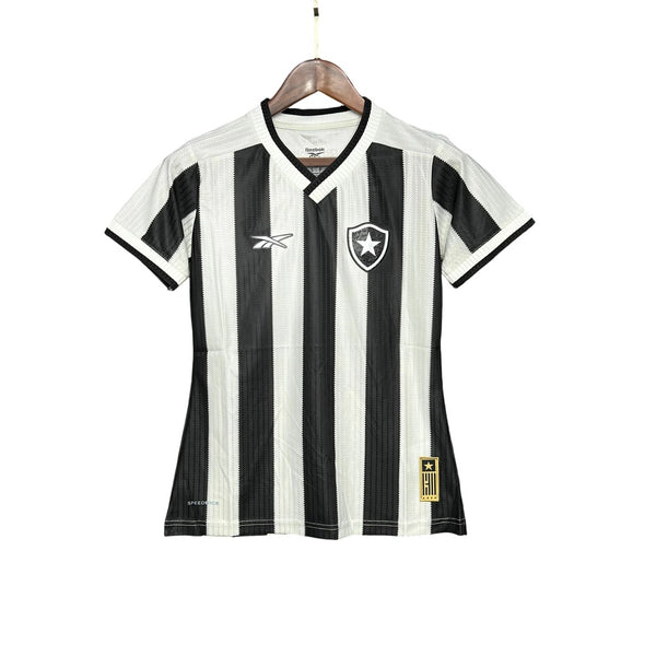 Camisa Botafogo I 2024/25 Torcedor Feminina - Branca e Preta